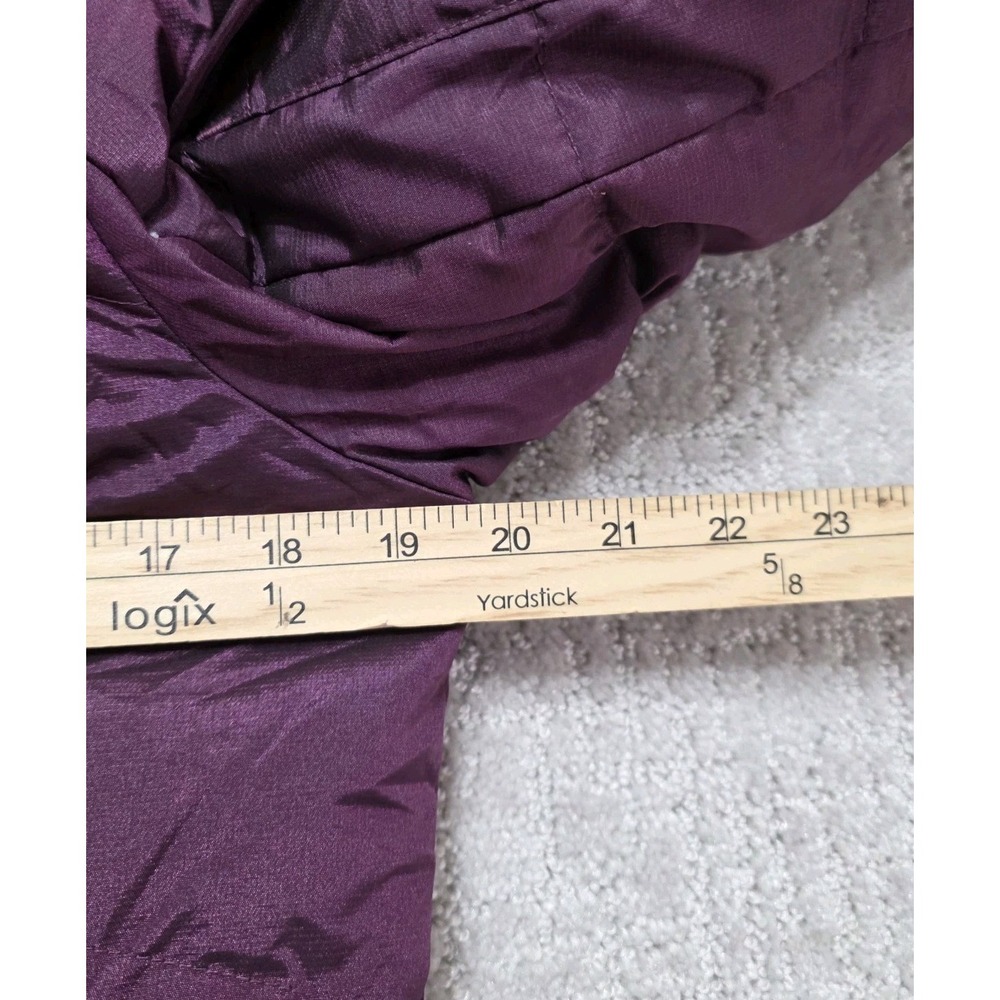 Eddie Bauer Women's Small Sun Valley Down Parka Purple Puffer Coat *No Hood* - Picture 5 of 10